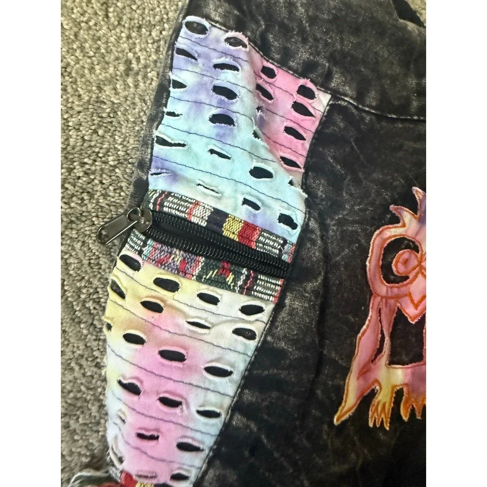 Owl hippie tie dye crossbody purse